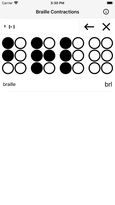 Braille Contraction Lookup Screenshot