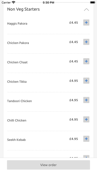 Indian Times Restaurant, Screenshot