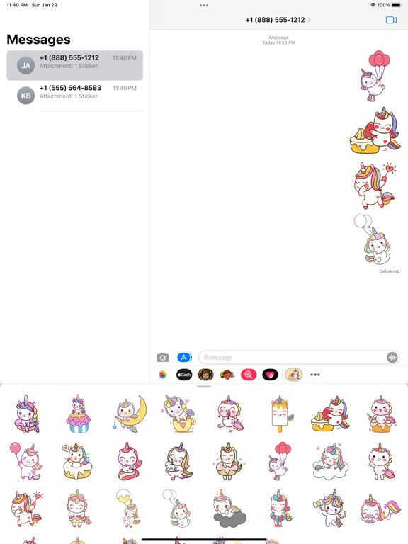 Screenshot #6 pour Naughty Unicorn Stickers