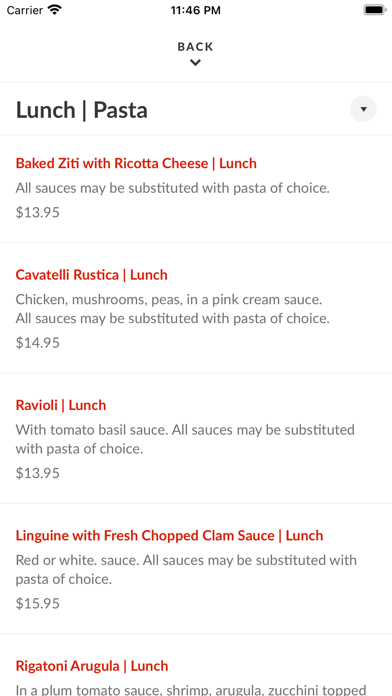 Villa Rustica Pizzeria Screenshot