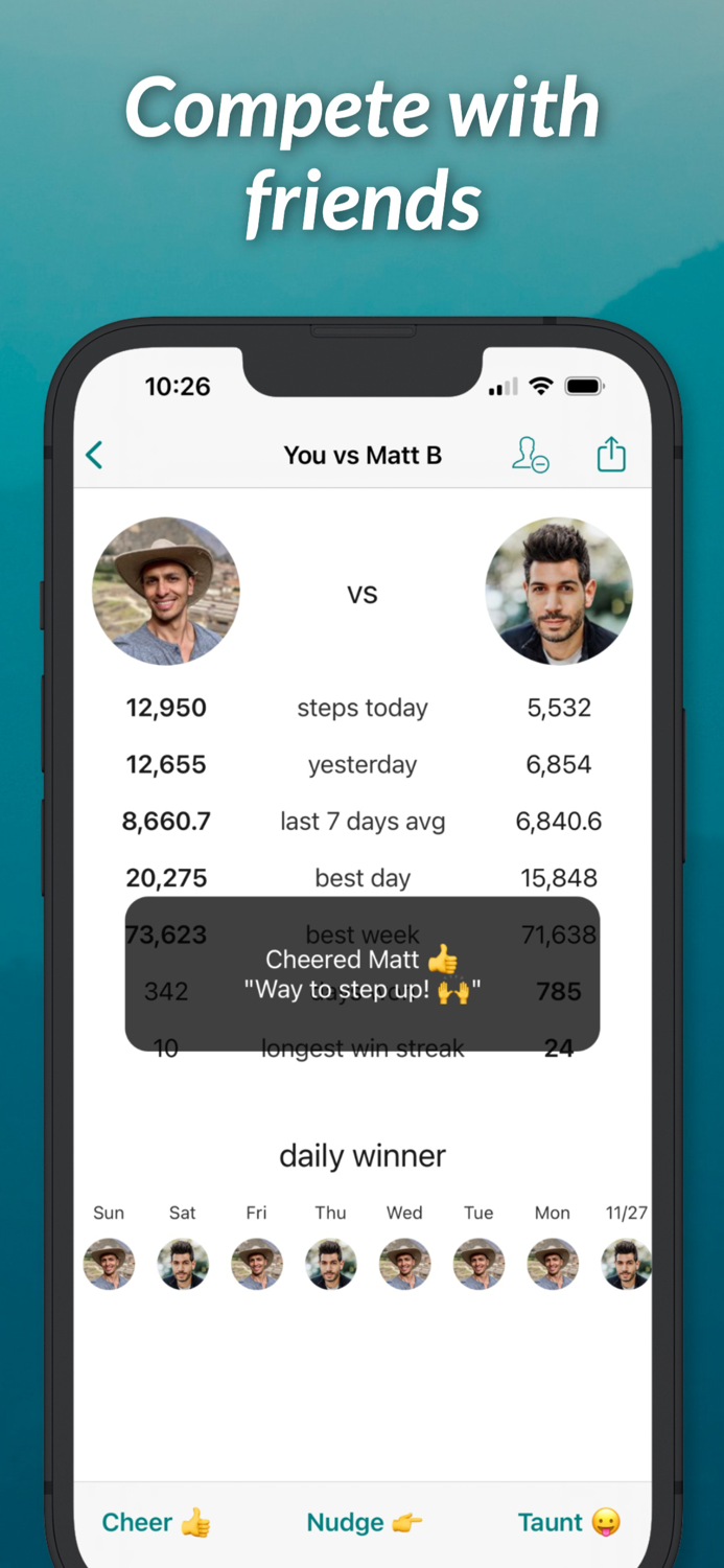 StepUp Pedometer Step Counter