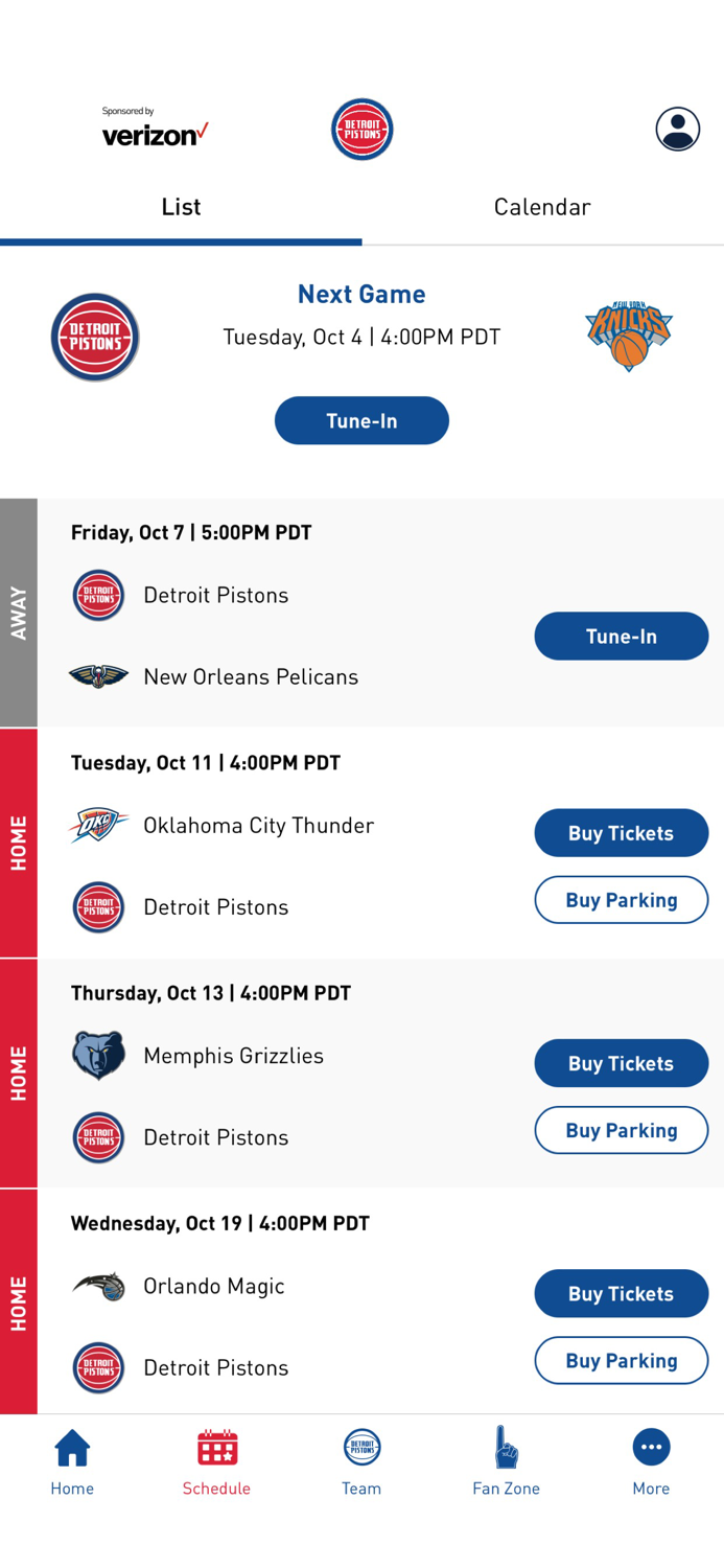 Official Detroit Pistons