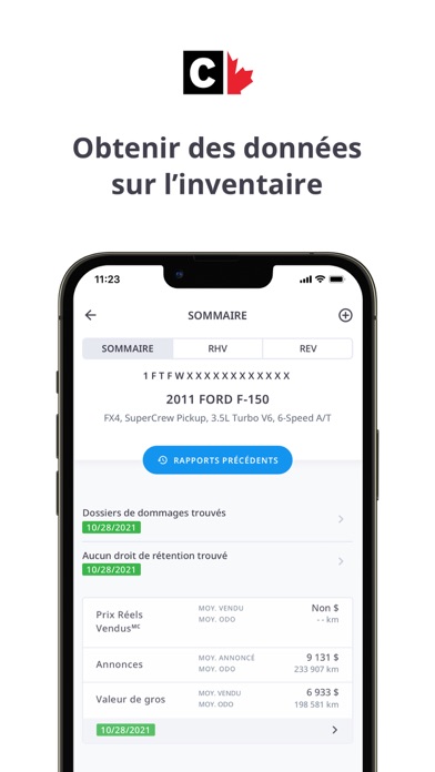 Screenshot #1 pour CARFAX Canada Concessionnaires