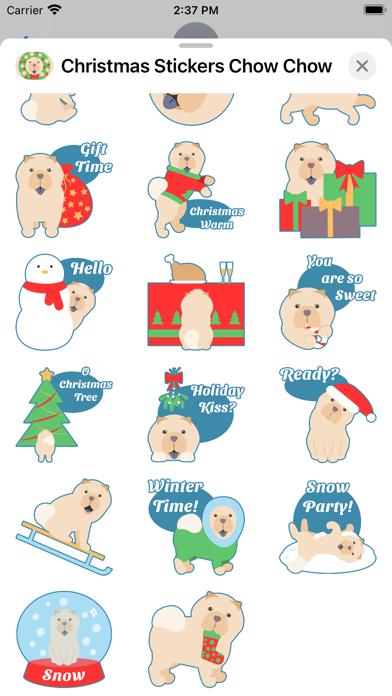 Screenshot #2 pour Christmas Stickers Chow Chow