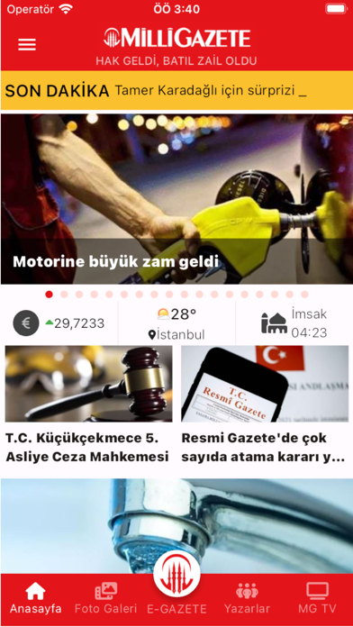 Milli Gazete Avrupa Screenshot