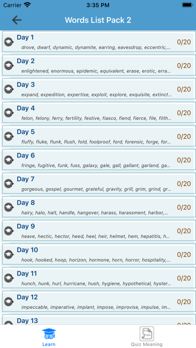 5000 GRE Vocabulary Screenshot