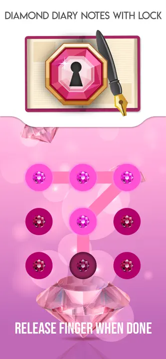 Diamond Diary Notes With Lock: Screenshot 1 von 5