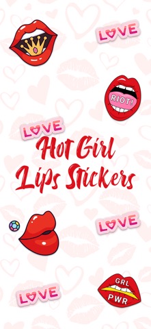 Hot Girl Lips Stickerのおすすめ画像3