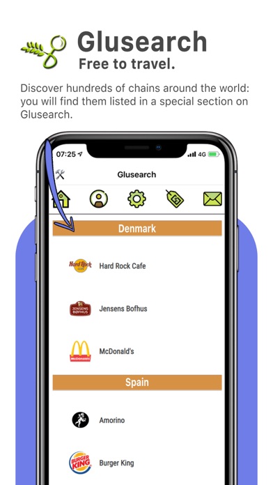 Glusearch Glutenfree places Screenshot