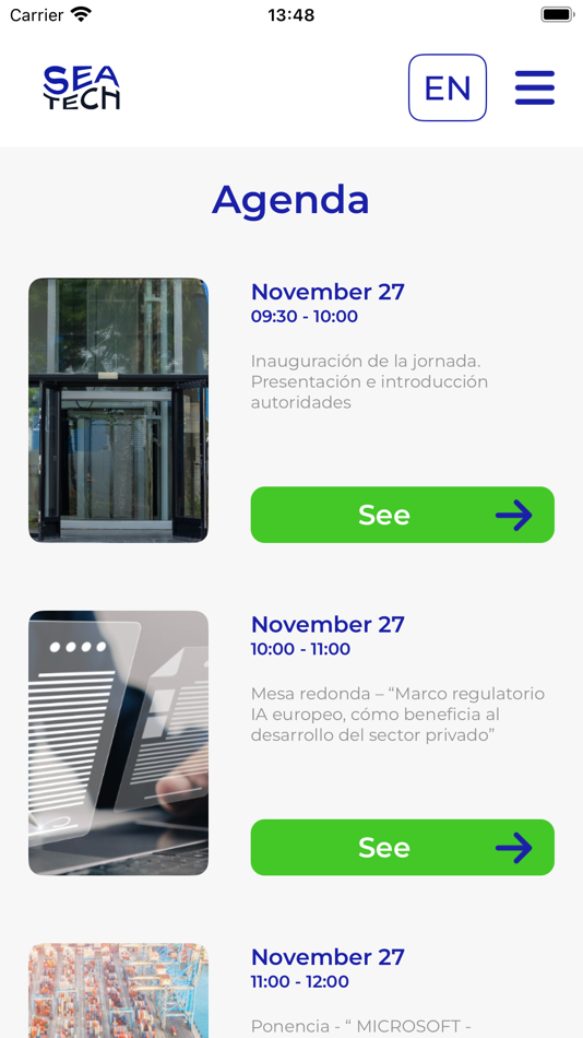 #2. Sea Tech Canarias Event App (iOS) By: eNubes Comunicacion, S.L.