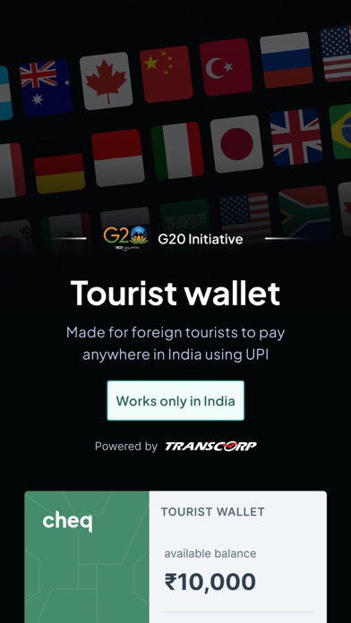 Cheq:UPI for Foreigners & NRIs Screenshot