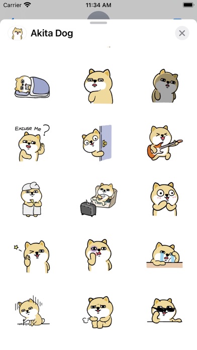 Shiba Dog Gif Stickers Screenshot