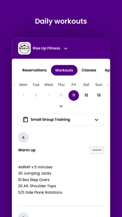 Rise Up Fitness Screenshot