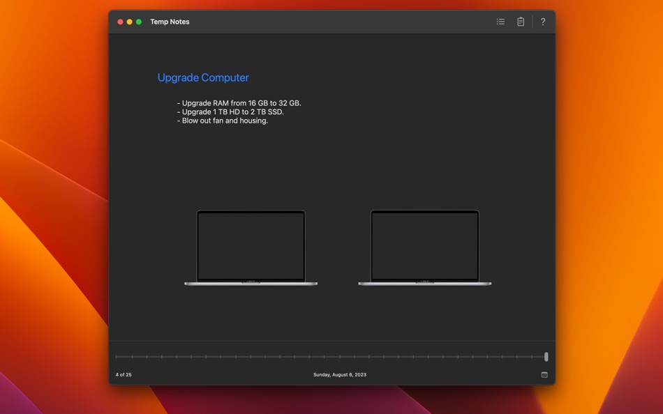 Temp Notes - 1.2 - (macOS)