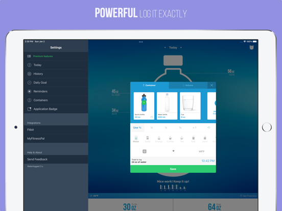 Waterlogged — Drink More Water iPad screenshot 4 - Health & Fitness app
