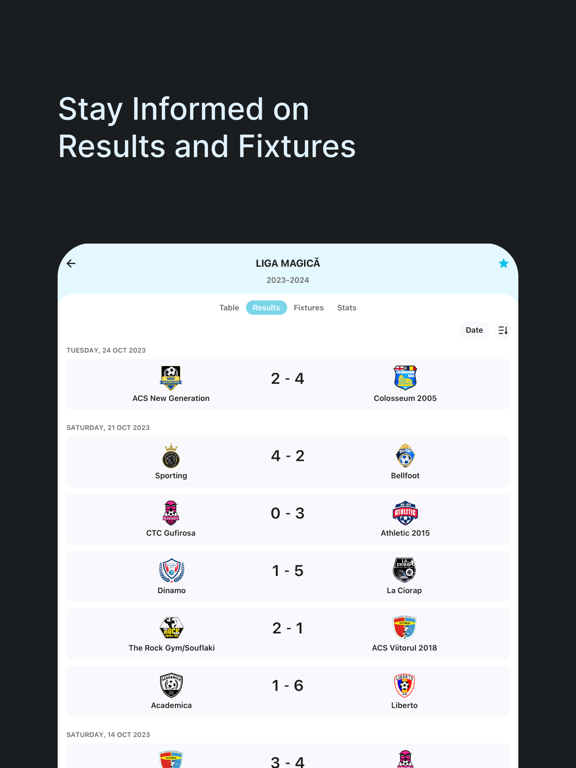 Turneo iPad screenshot 3 - Sports app