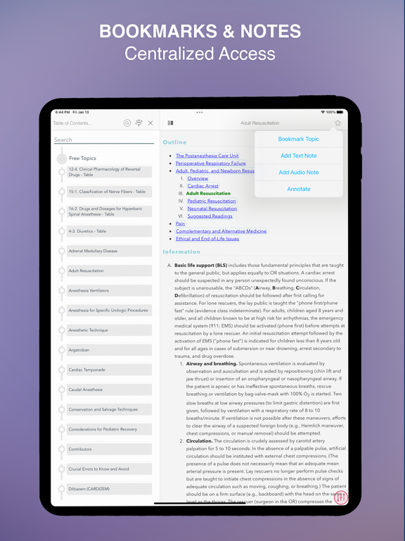 Clinical Anesthesia MGH HBK iPad screenshot 8 - Medical app