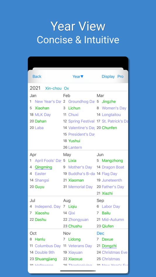 #3. PP Holiday Calendar mini (iOS) 由: 金鹏 王