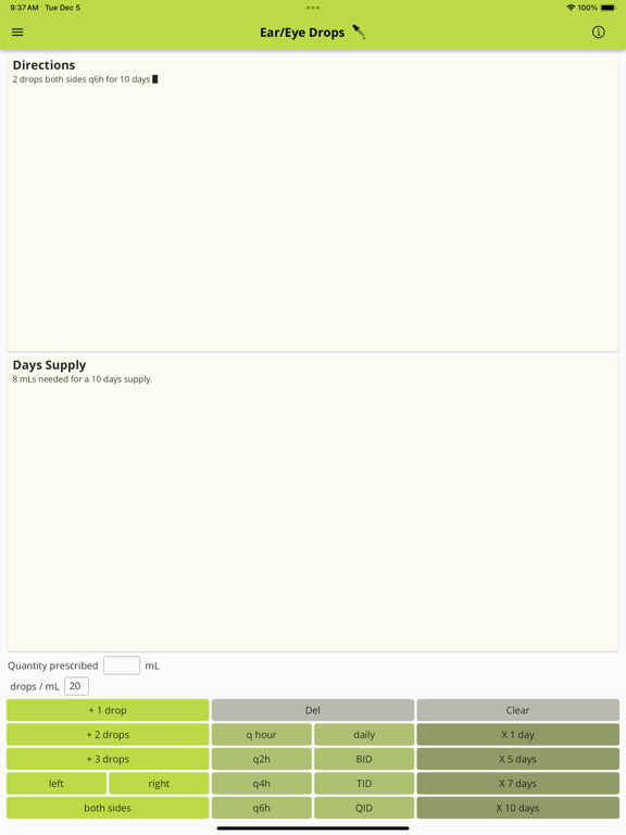 CalcRx iPad screenshot 5 - Medical app