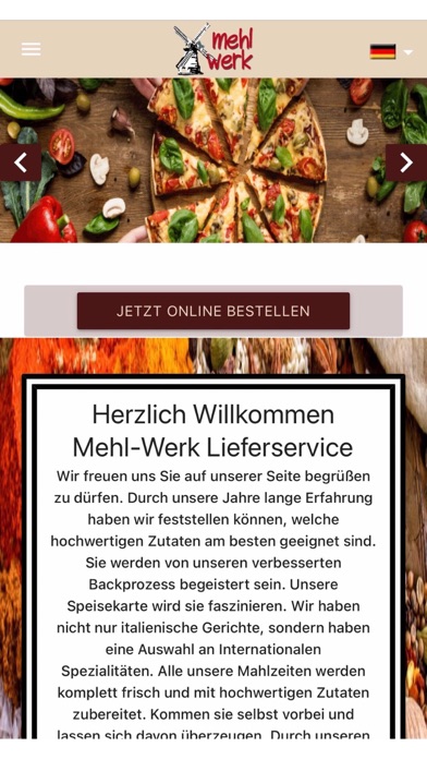 Mehl-Werk Lieferservice Screenshot