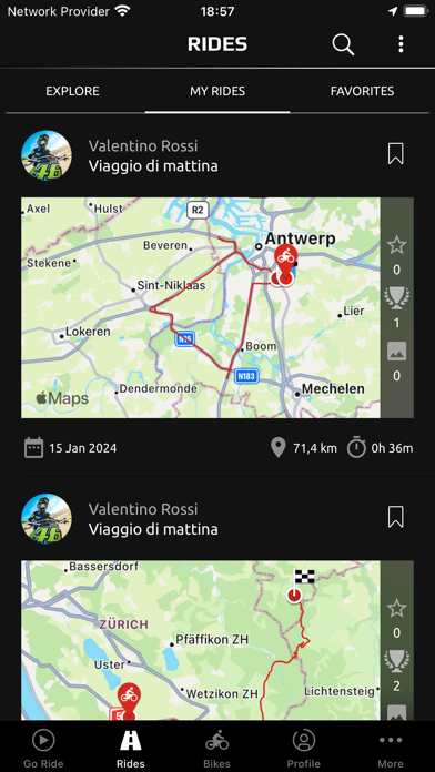 MyRide – Motorcycle Routes Screenshot