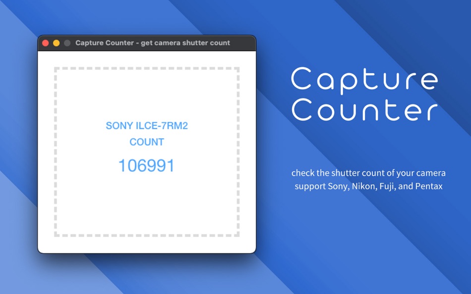 #2. Capture Counter - 简单快速地查看相机快门数 (macOS) 由: 尧 陆