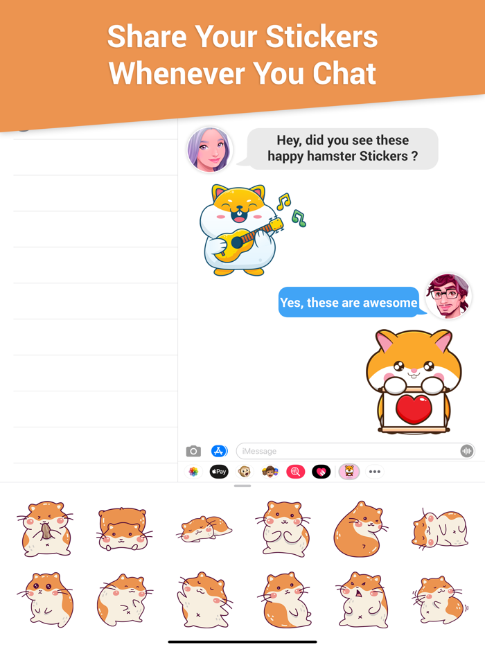 Happy Hamster Stickers