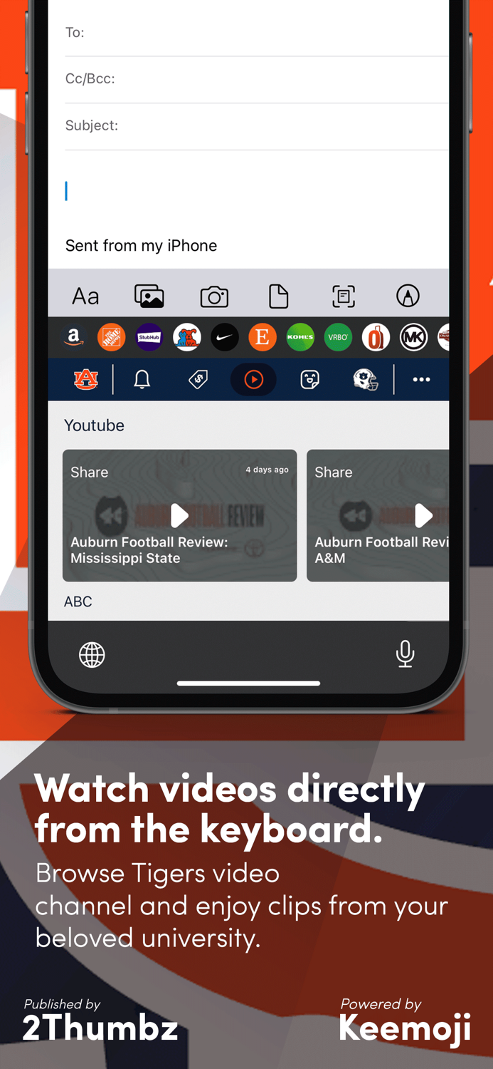 Auburn Tigers Keyboard
