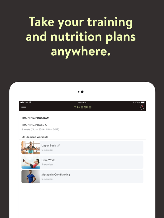 Thesis Fit iPad screenshot 3 - Health & Fitness app