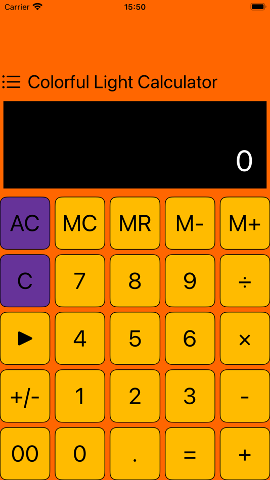 #5. Colorful Light Calculator (iOS) 由: Michinori Amemori