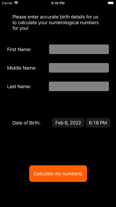 Numerology App Screenshot