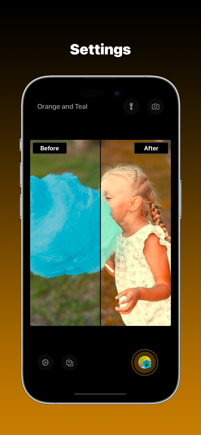 Orange and Teal Preset Camera