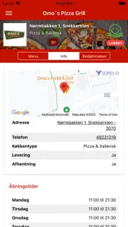 omo´s pizza grill iphone screenshot 2