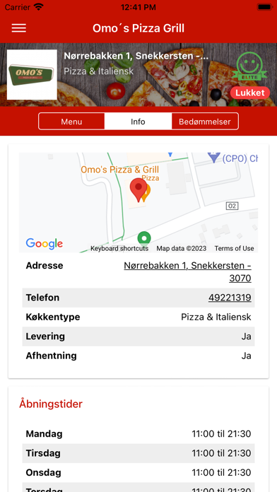 Omo´s Pizza Grill Screenshot