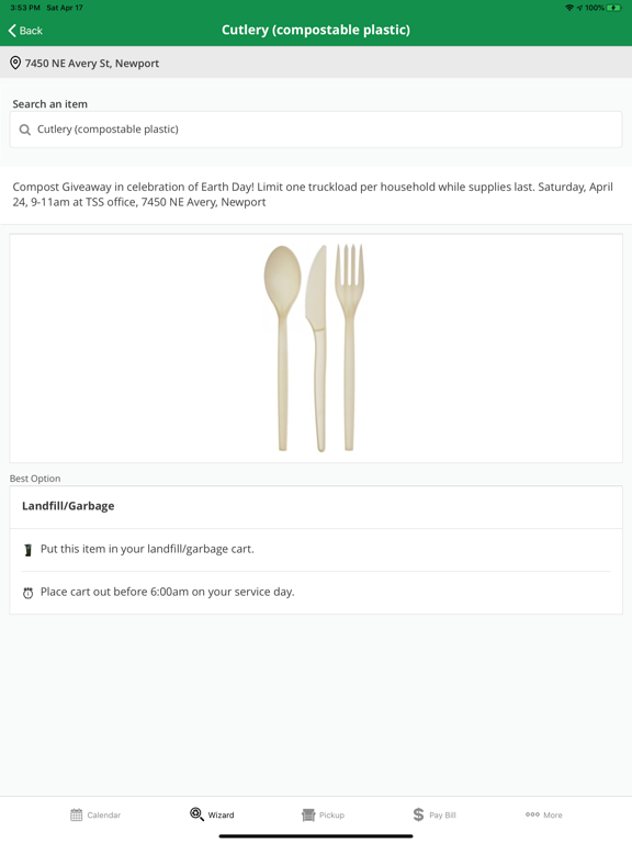 Thompson Sanitary Service iPad screenshot 4 - Reference app