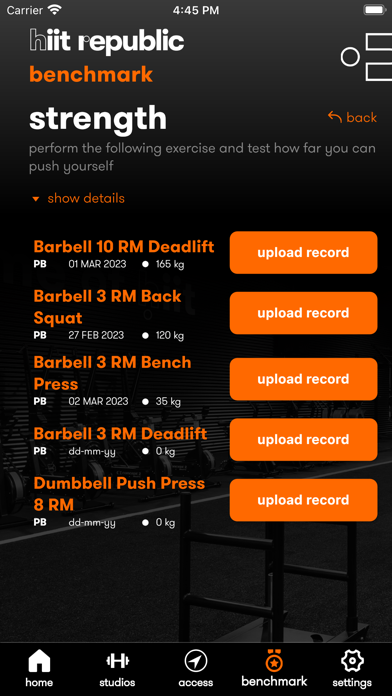 hiit republic - Member ID Screenshot