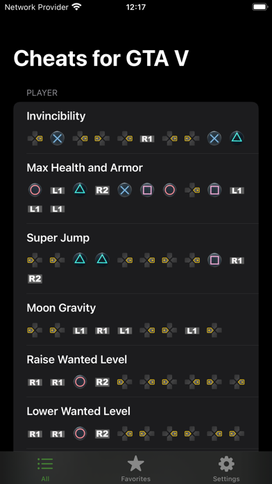 Cheats for GTA 5 / V Screenshot