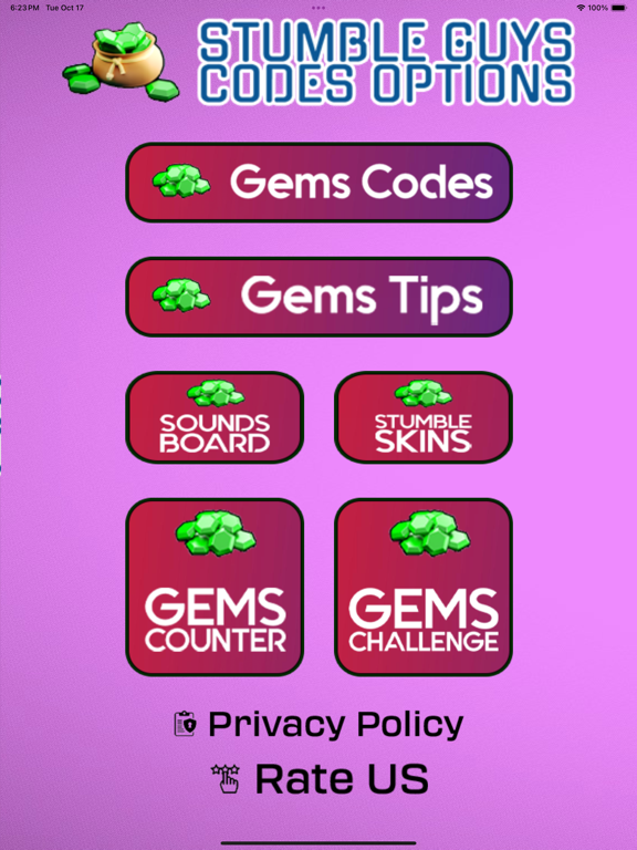 Screenshot #4 pour Gems Options for Stumble Guys
