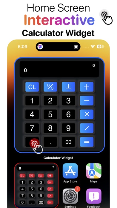 Screenshot #2 pour Calculator Widget -Simple calc