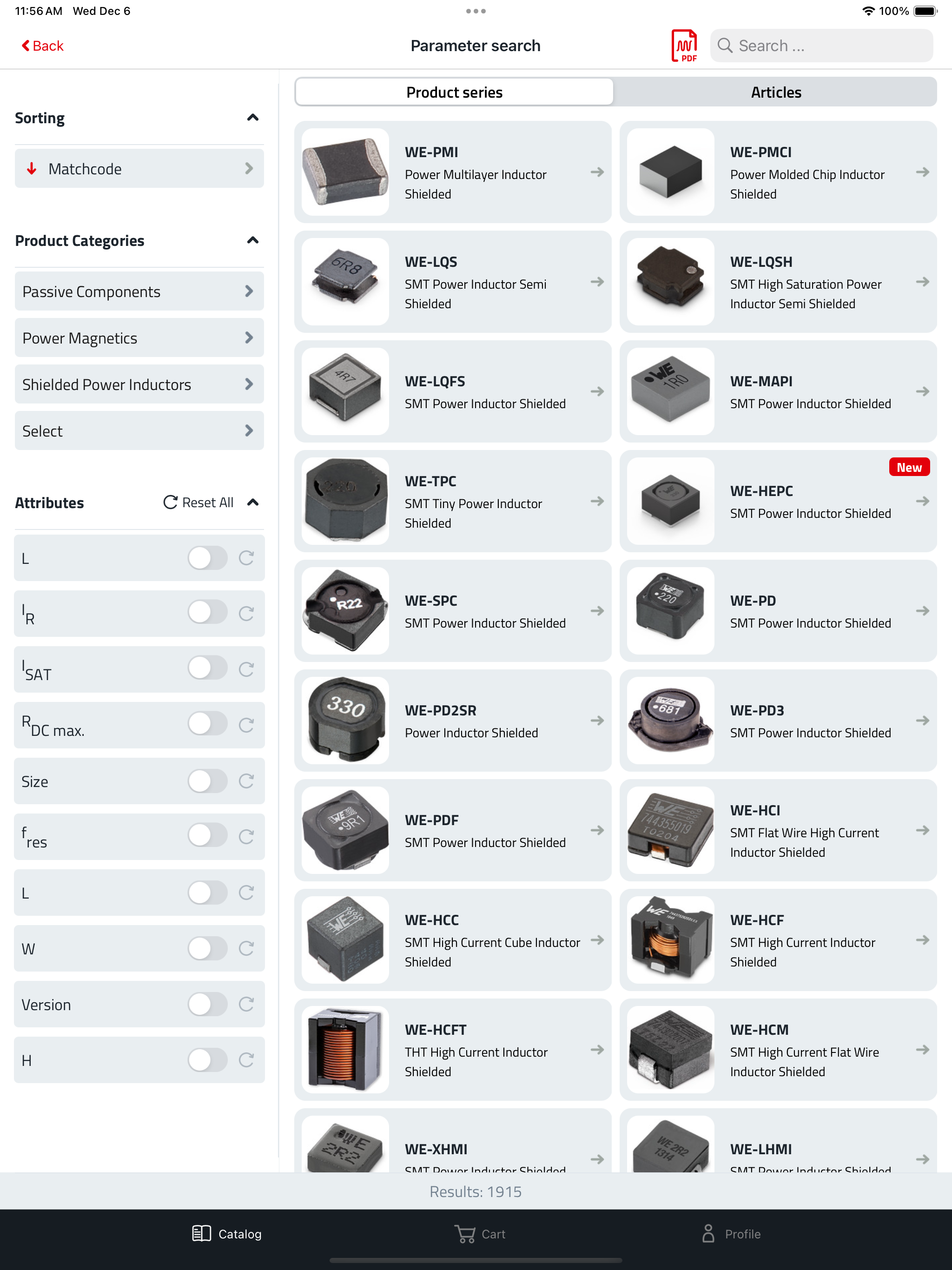 WE Catalog