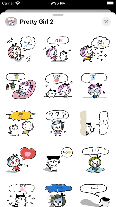 Screenshot #1 pour Pretty Girl 2 Stickers pack