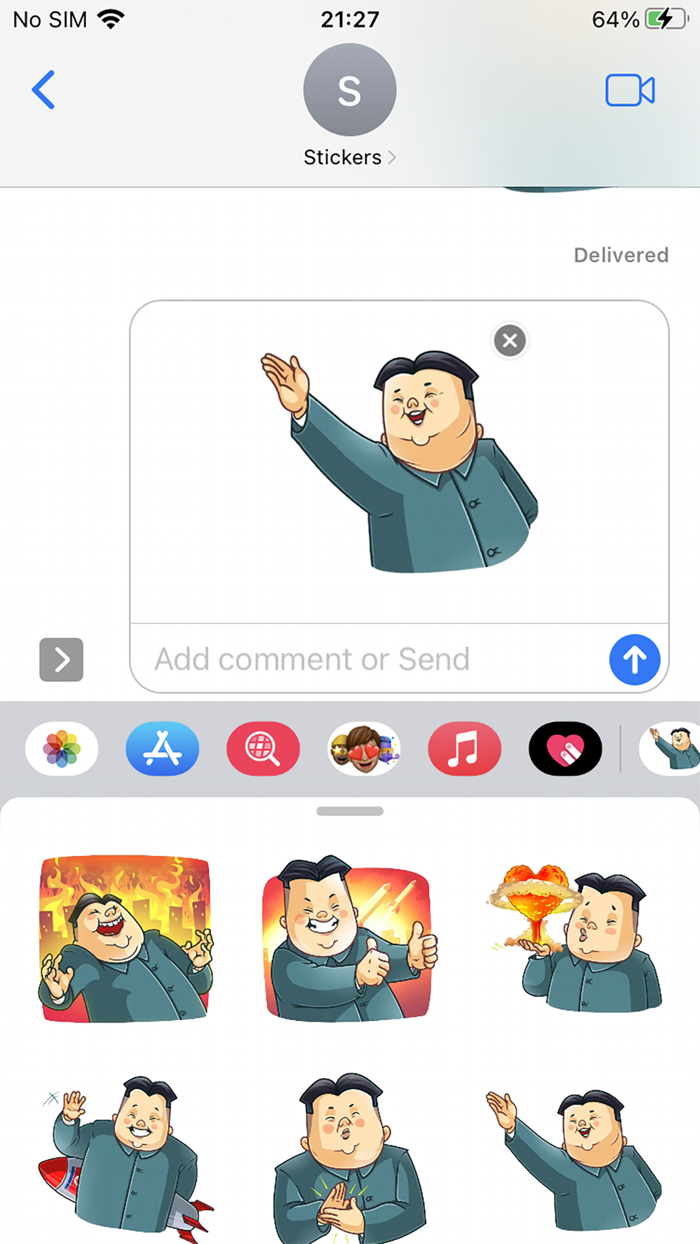 Mr Kim Emoji Funny Stickers
