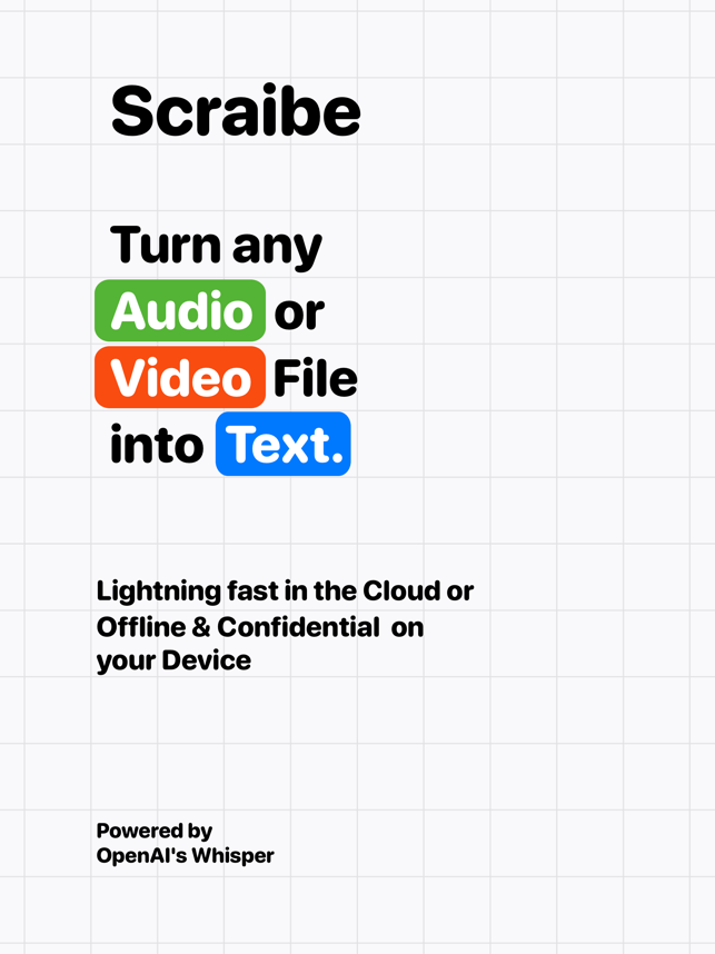 ‎Scraibe - Speech to Text Screenshot
