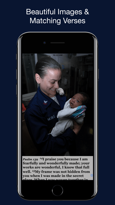 Navy Psalm Daily Quotes NIV Screenshot