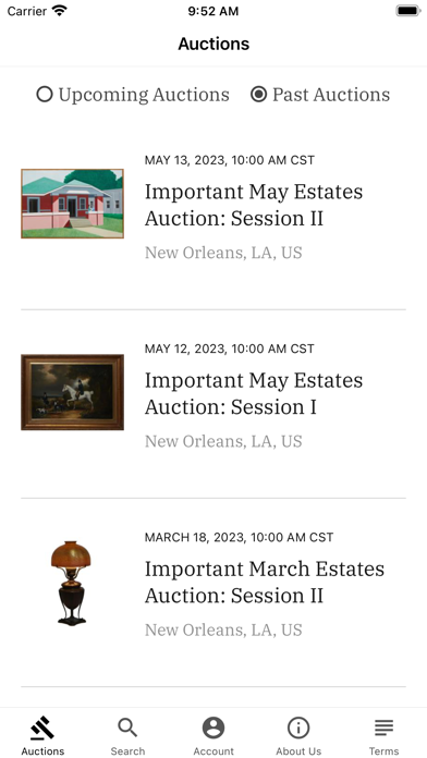 Crescent City Auction Gallery Screenshot