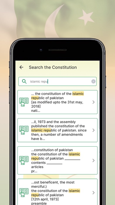 Constitution of Pakistan. Screenshot