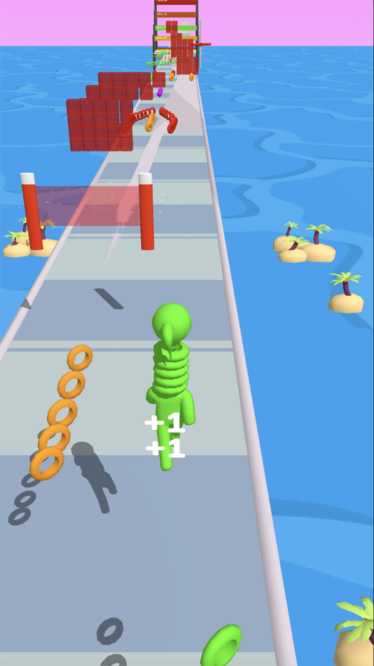 #3. Rings Stack : High Neck Run 3d (iOS) By: NOUHAILA ELHOUSNI
