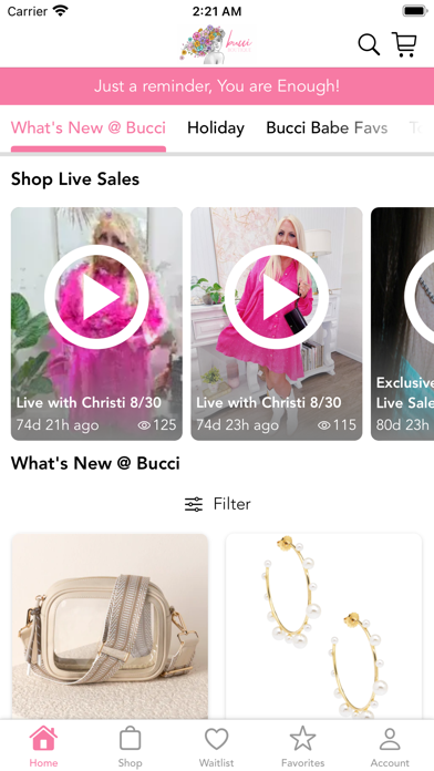 Bucci Boutique Screenshot