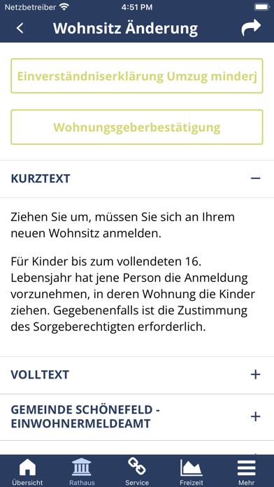 Schönefeld-App Screenshot