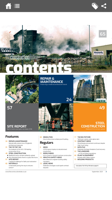 Construction Index Magazine Screenshot